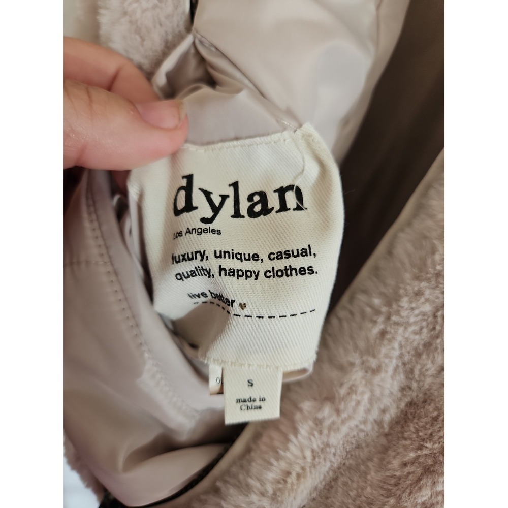 dylan black faux fur vest reversible S NWT - Picture 2 of 4